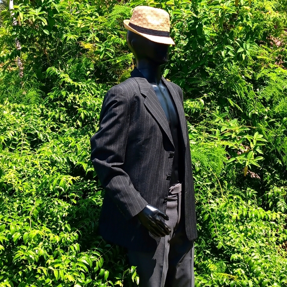 DAVID BIOS MEN'S PIN STRIPED (3) BUTTON WOOL BLEND LUX BLAZER - Picture 5 of 17